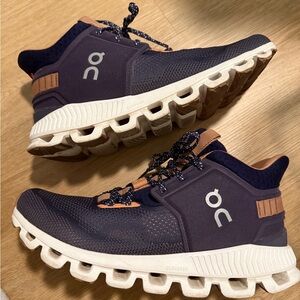 On Running Women's Navy and Tan Athletic Shoes